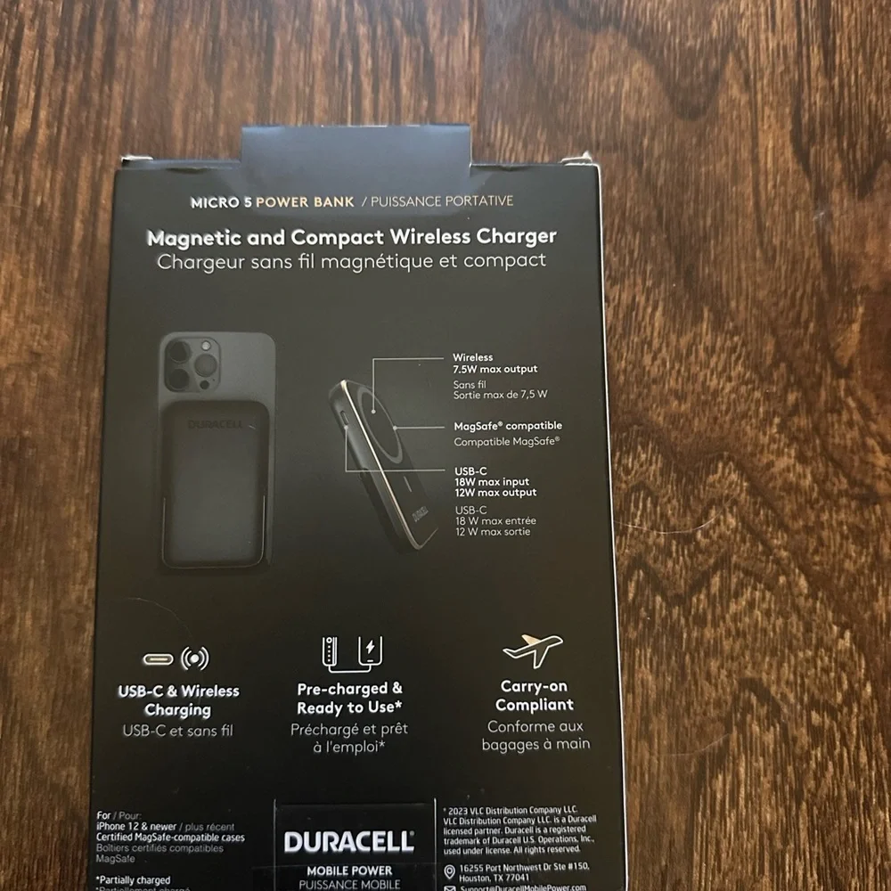 Duracell Black Magnetic Power Bank